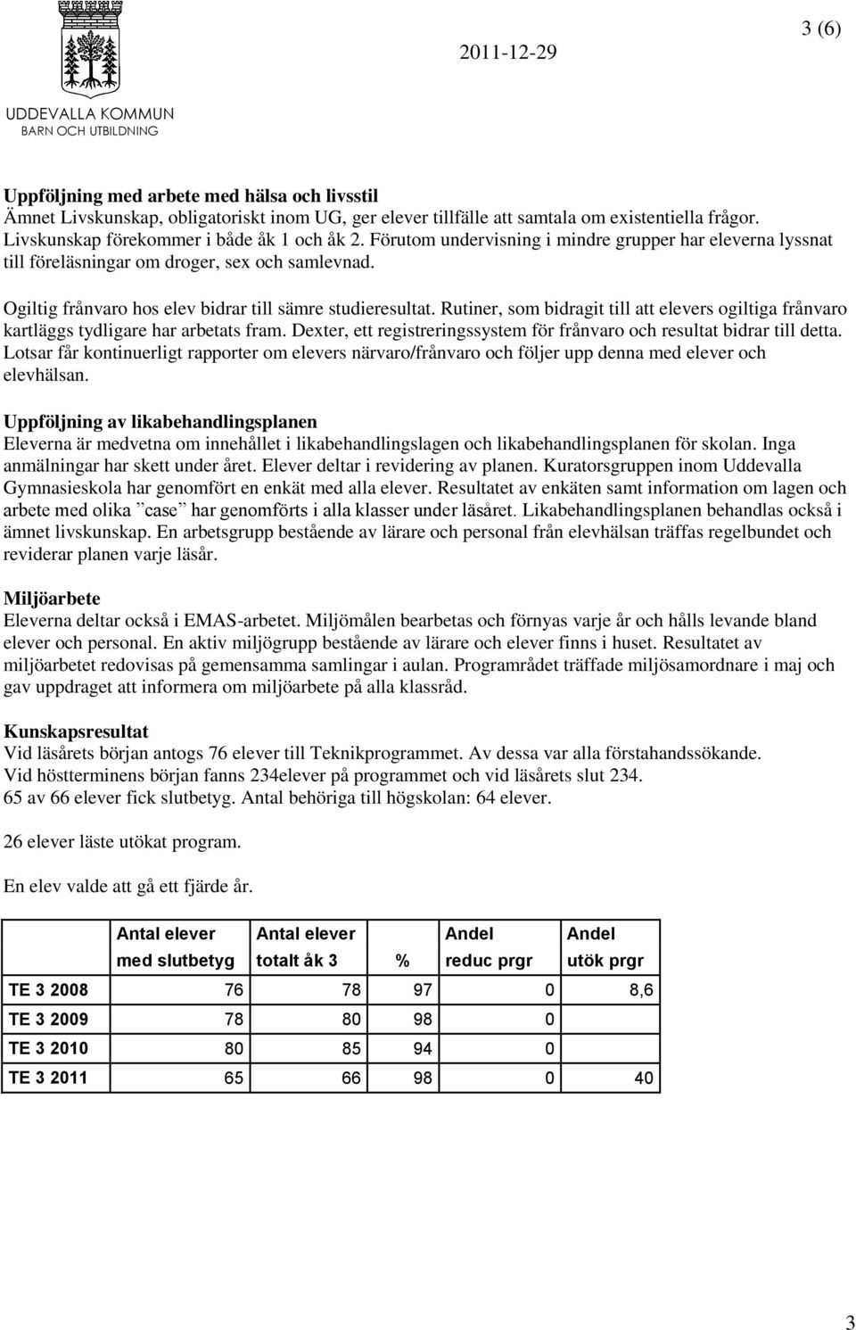 Rutiner, som bidragit till att elevers ogiltiga frånvaro kartläggs tydligare har arbetats fram. Dexter, ett registreringssystem för frånvaro och resultat bidrar till detta.