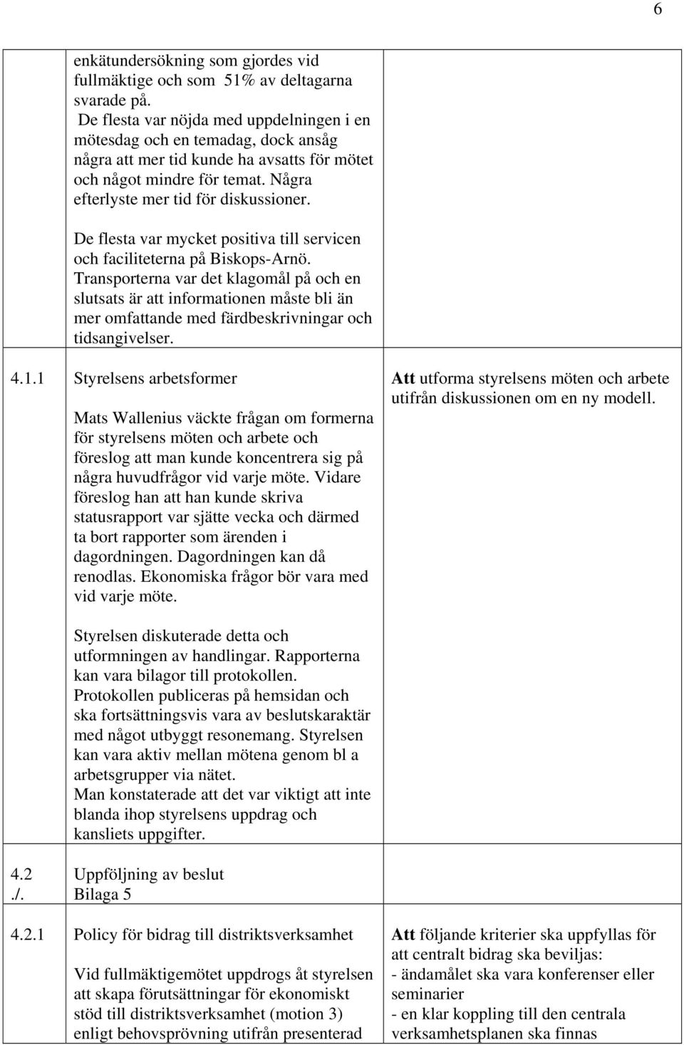 De flesta var mycket positiva till servicen och faciliteterna på Biskops-Arnö.