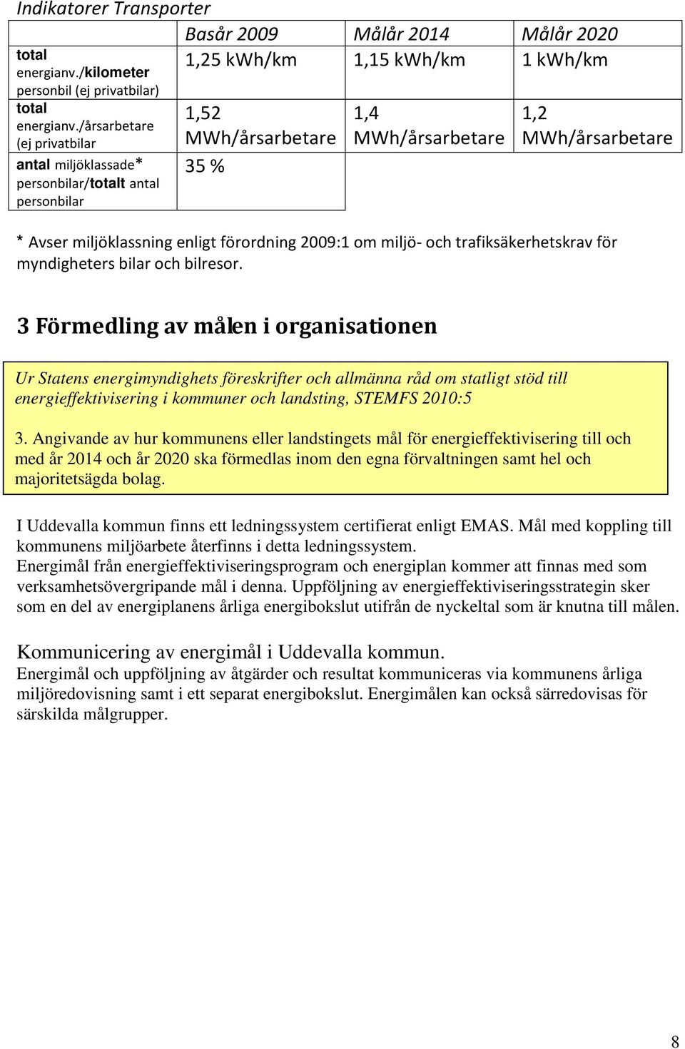 2009:1 om miljö- och trafiksäkerhetskrav för myndigheters bilar och bilresor.