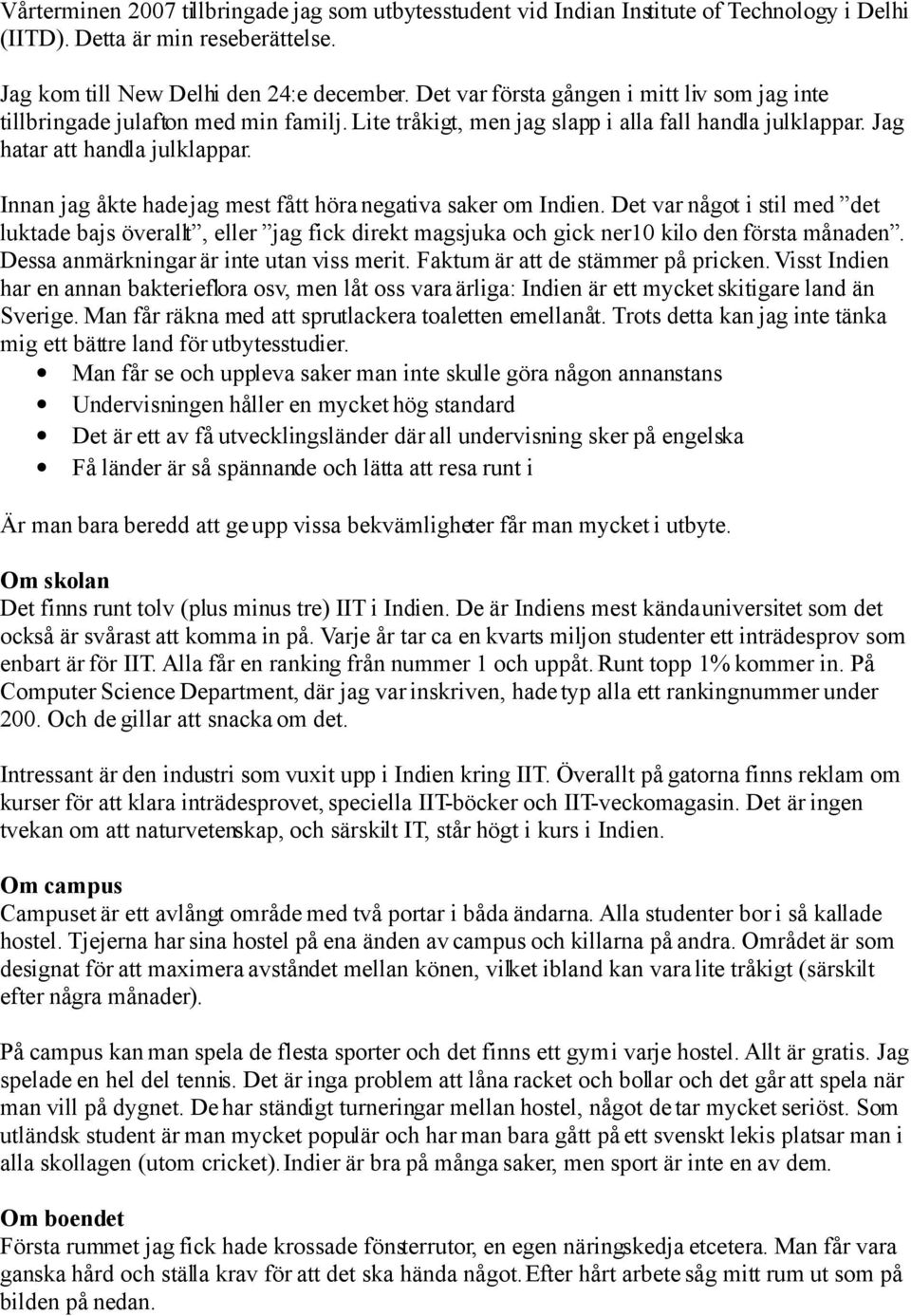 Innan jag åkte hade jag mest fått höra negativa saker om Indien. Det var något i stil med det luktade bajs överallt, eller jag fick direkt magsjuka och gick ner10 kilo den första månaden.