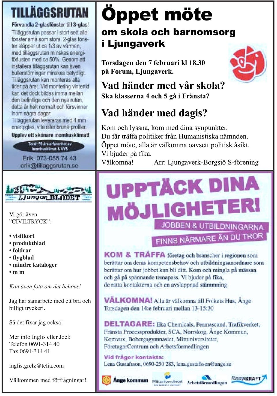 Vi bjuder på fika. Välkomna!