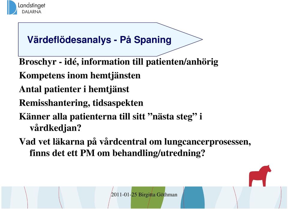 Känner alla patienterna till sitt nästa steg i vårdkedjan?