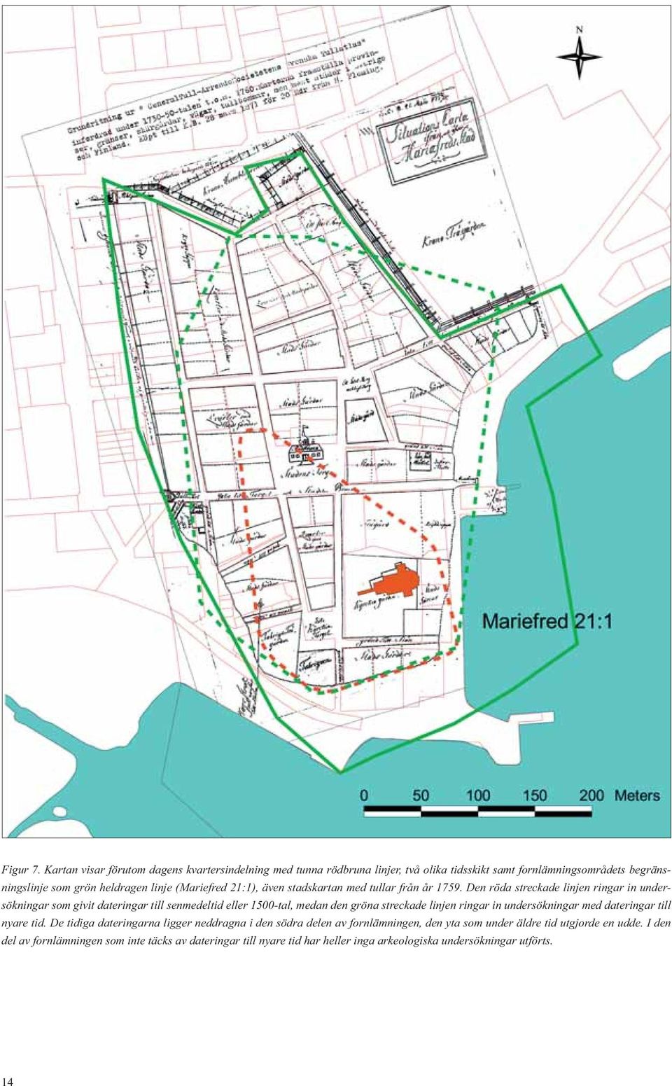 (Mariefred 21:1), även stadskartan med tullar från år 1759.