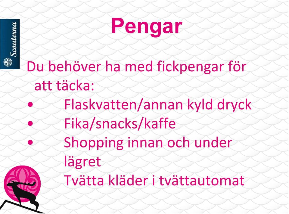 Fika/snacks/kaffe Shopping innan och