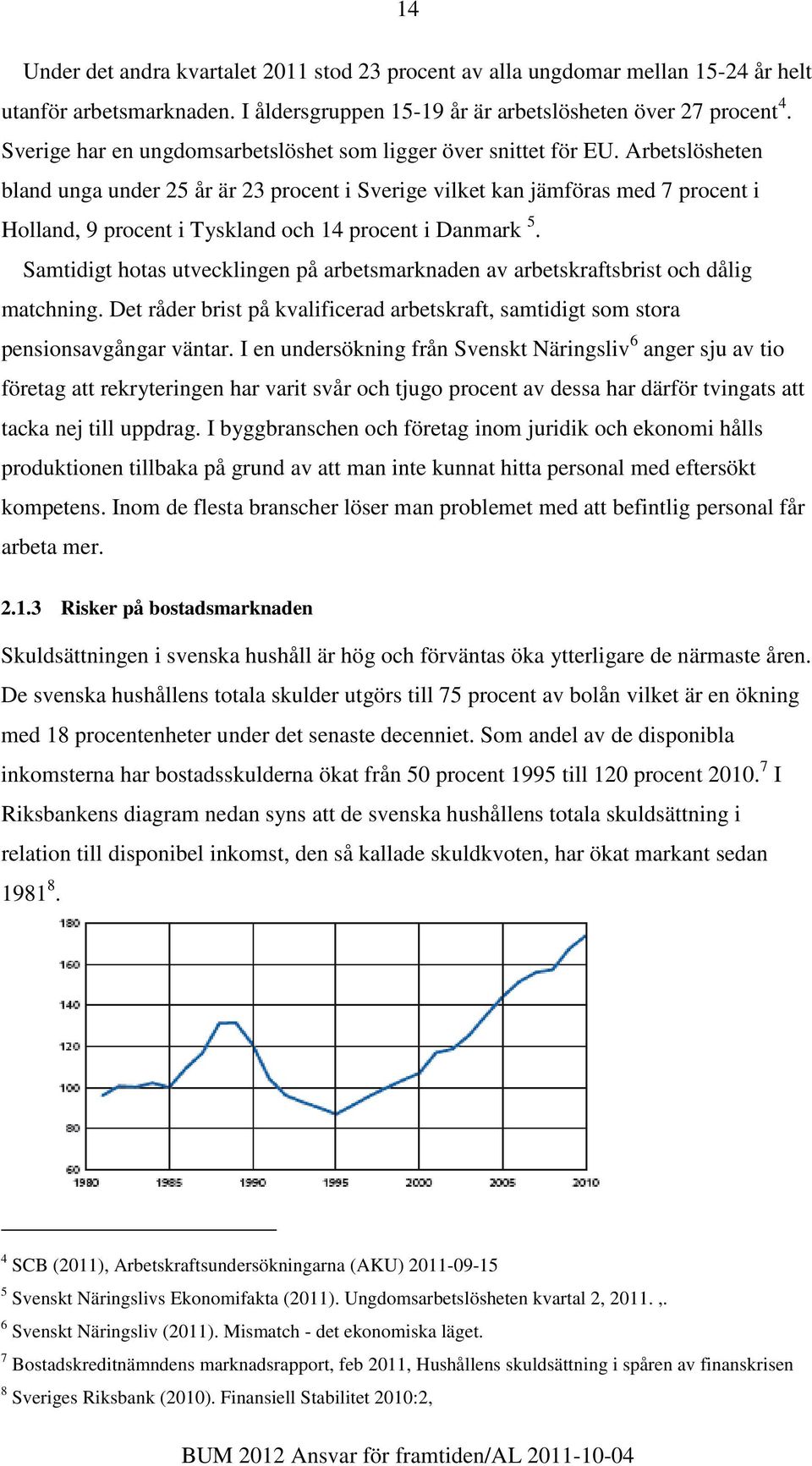 Arbetslösheten bland unga under 25 år är 23 procent i Sverige vilket kan jämföras med 7 procent i Holland, 9 procent i Tyskland och 14 procent i Danmark 5.