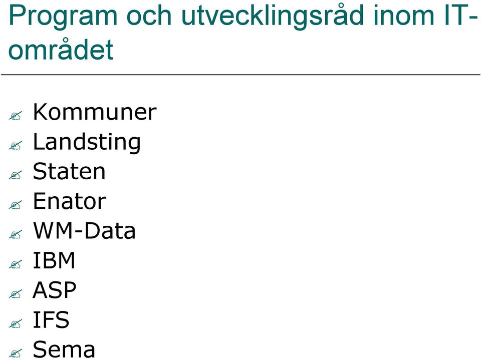 ITområdet Kommuner