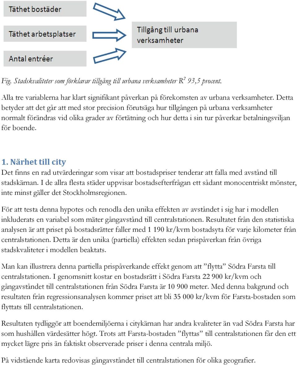 boende. 1. Närhet till city Det finns en rad utvärderingar som visar att bostadspriser tenderar att falla med avstånd till stadskärnan.