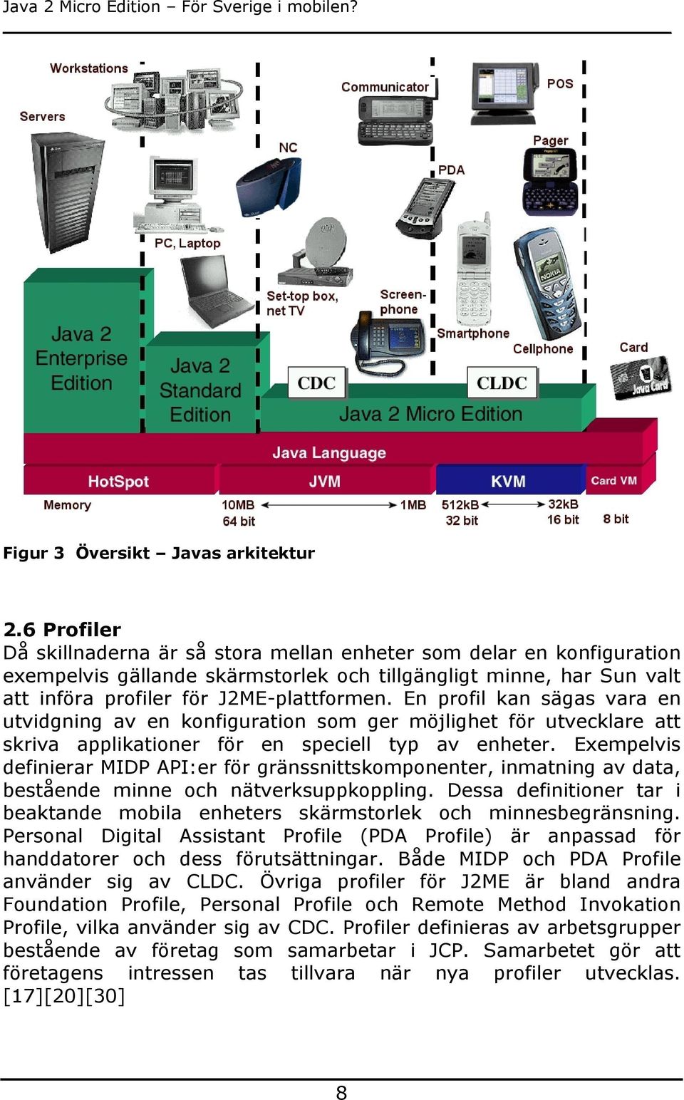 En profil kan sägas vara en utvidgning av en konfiguration som ger möjlighet för utvecklare att skriva applikationer för en speciell typ av enheter.