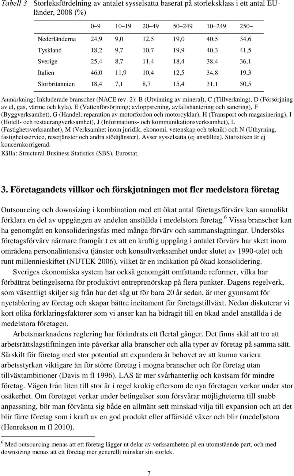 2): B (Utvinning av mineral), C (Tillverkning), D (Försörjning av el, gas, värme och kyla), E (Vattenförsörjning; avloppsrening, avfallshantering och sanering), F (Byggverksamhet), G (Handel;