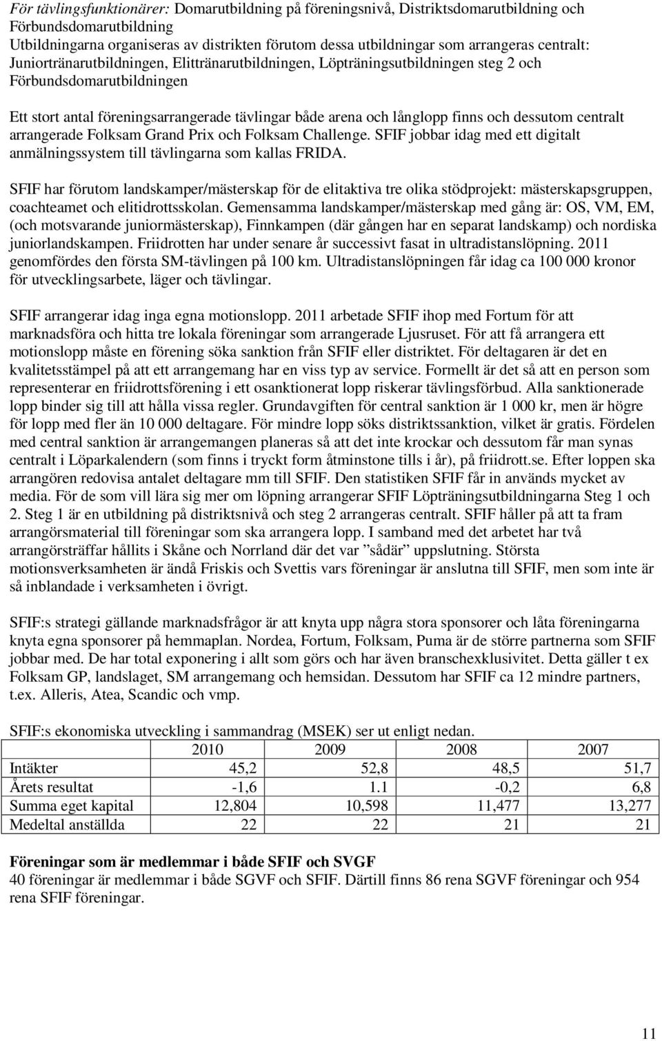 och dessutom centralt arrangerade Folksam Grand Prix och Folksam Challenge. SFIF jobbar idag med ett digitalt anmälningssystem till tävlingarna som kallas FRIDA.