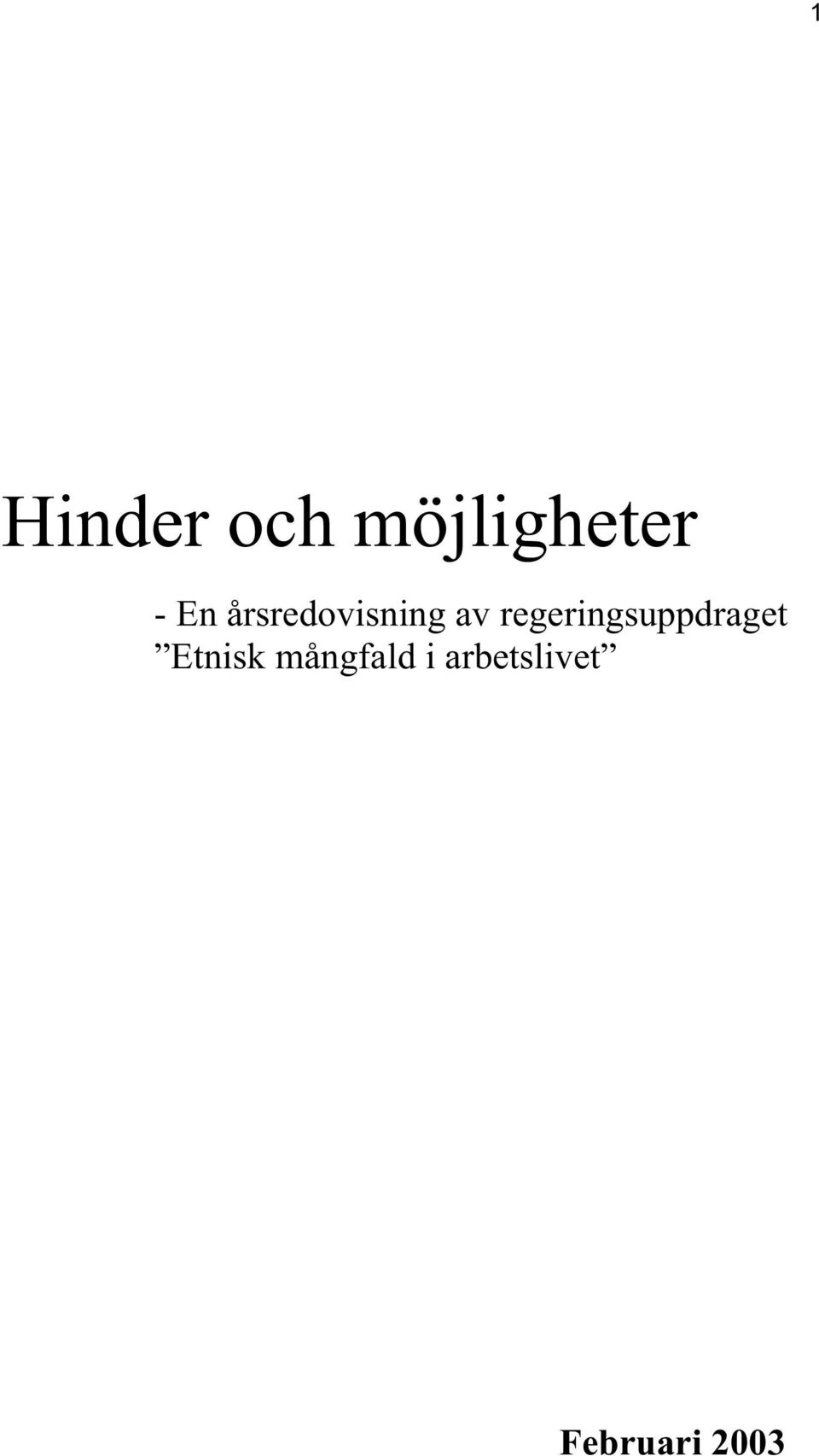 regeringsuppdraget Etnisk