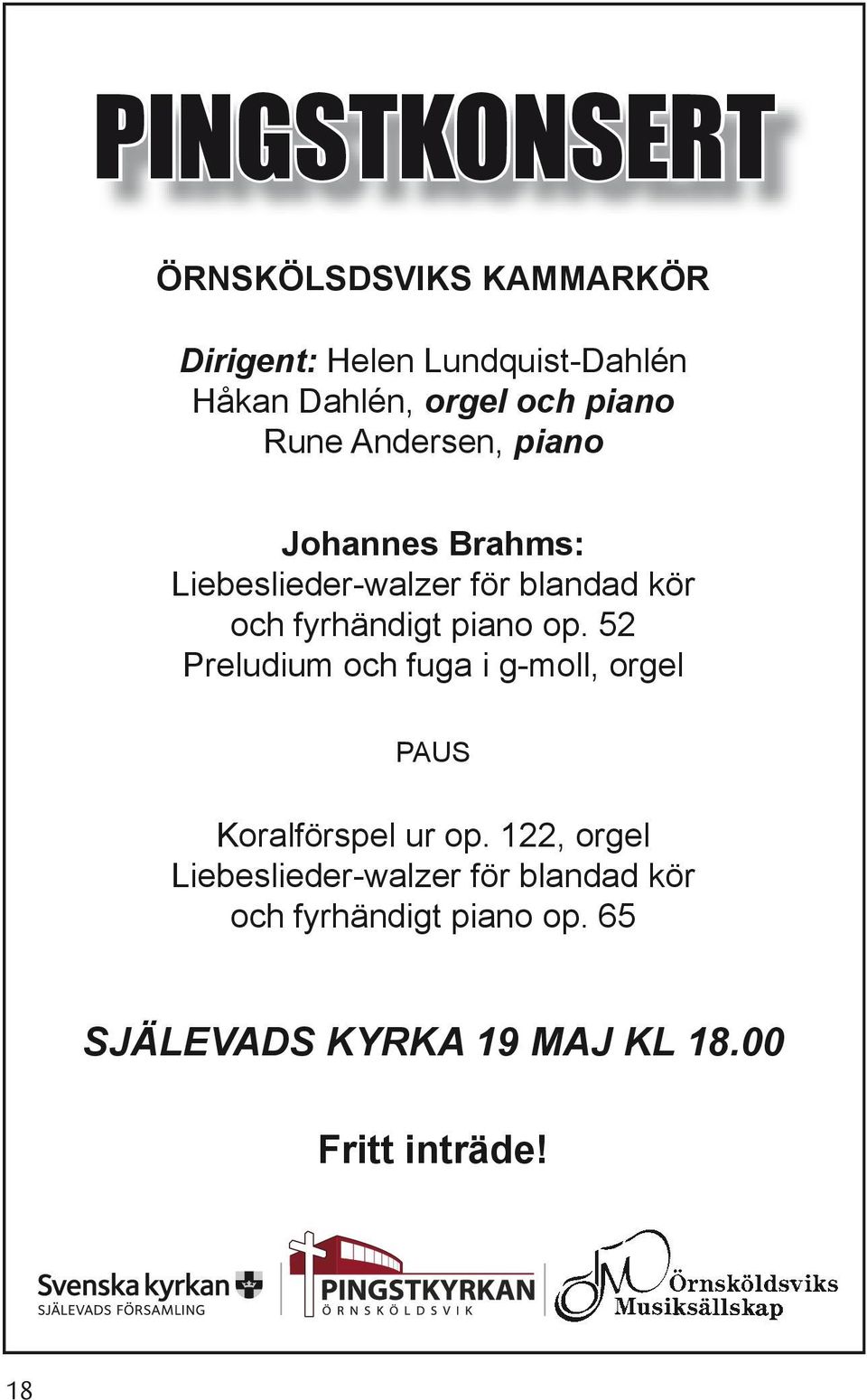 52 Preludium och fuga i g-moll, orgel PAUS Koralförspel ur op.