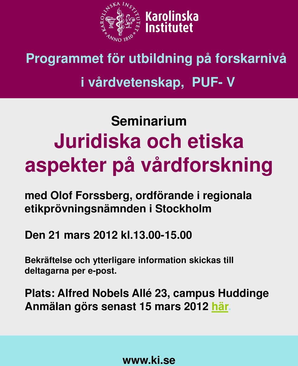 Stockholm Den 21 mars 2012 kl.13.00-15.