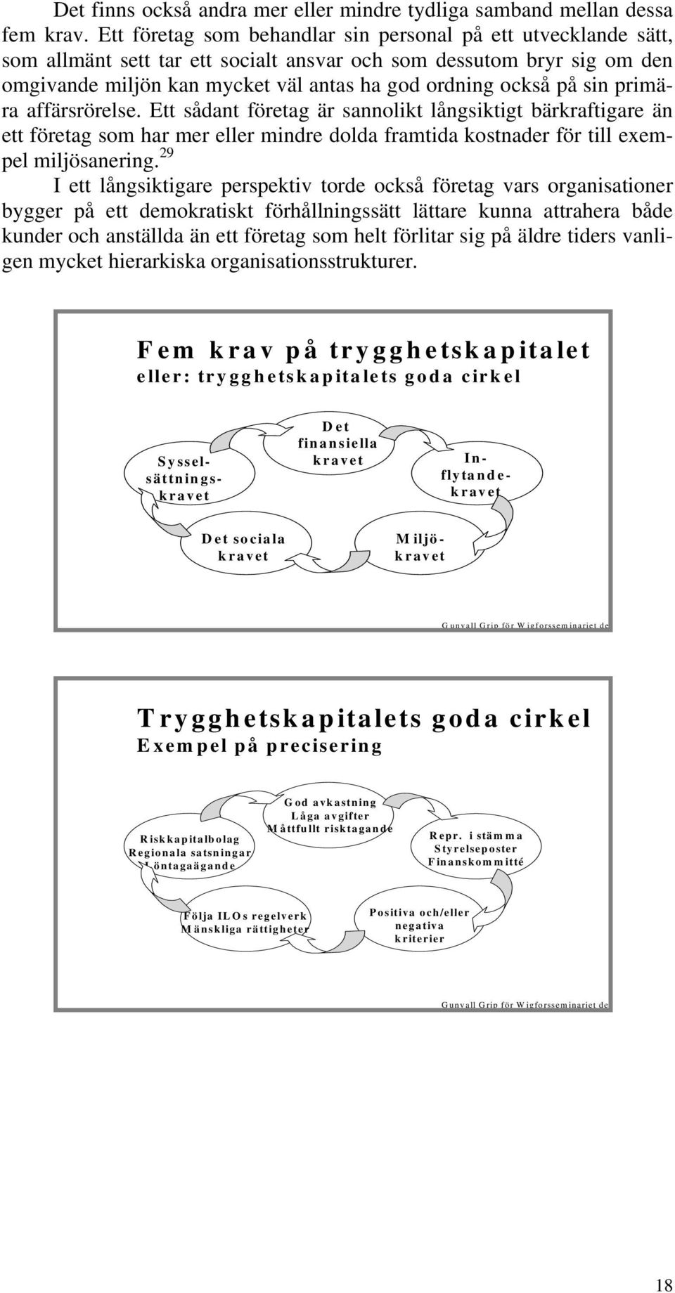 sin primära affärsrörelse. Ett sådant företag är sannolikt långsiktigt bärkraftigare än ett företag som har mer eller mindre dolda framtida kostnader för till exempel miljösanering.