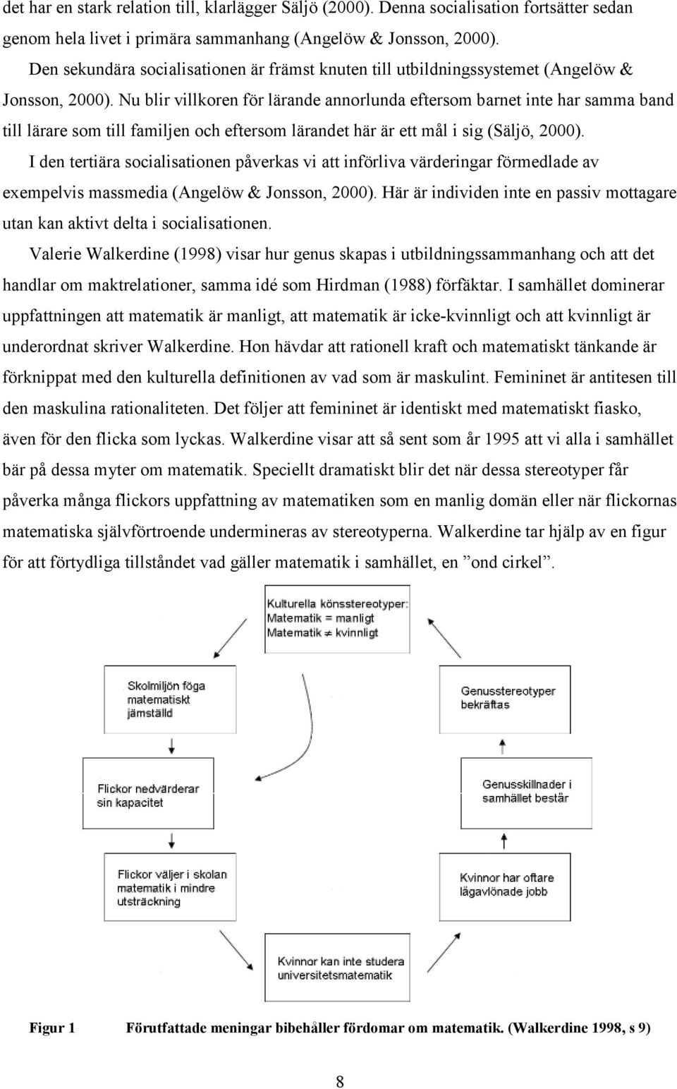 Nu blir villkoren för lärande annorlunda eftersom barnet inte har samma band till lärare som till familjen och eftersom lärandet här är ett mål i sig (Säljö, 2000).