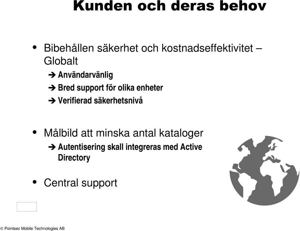 säkerhetsnivå Målbild att minska antal kataloger