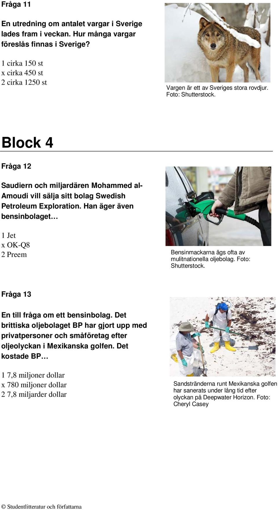 Block 4 Fråga 12 Saudiern och miljardären Mohammed al- Amoudi vill sälja sitt bolag Swedish Petroleum Exploration.