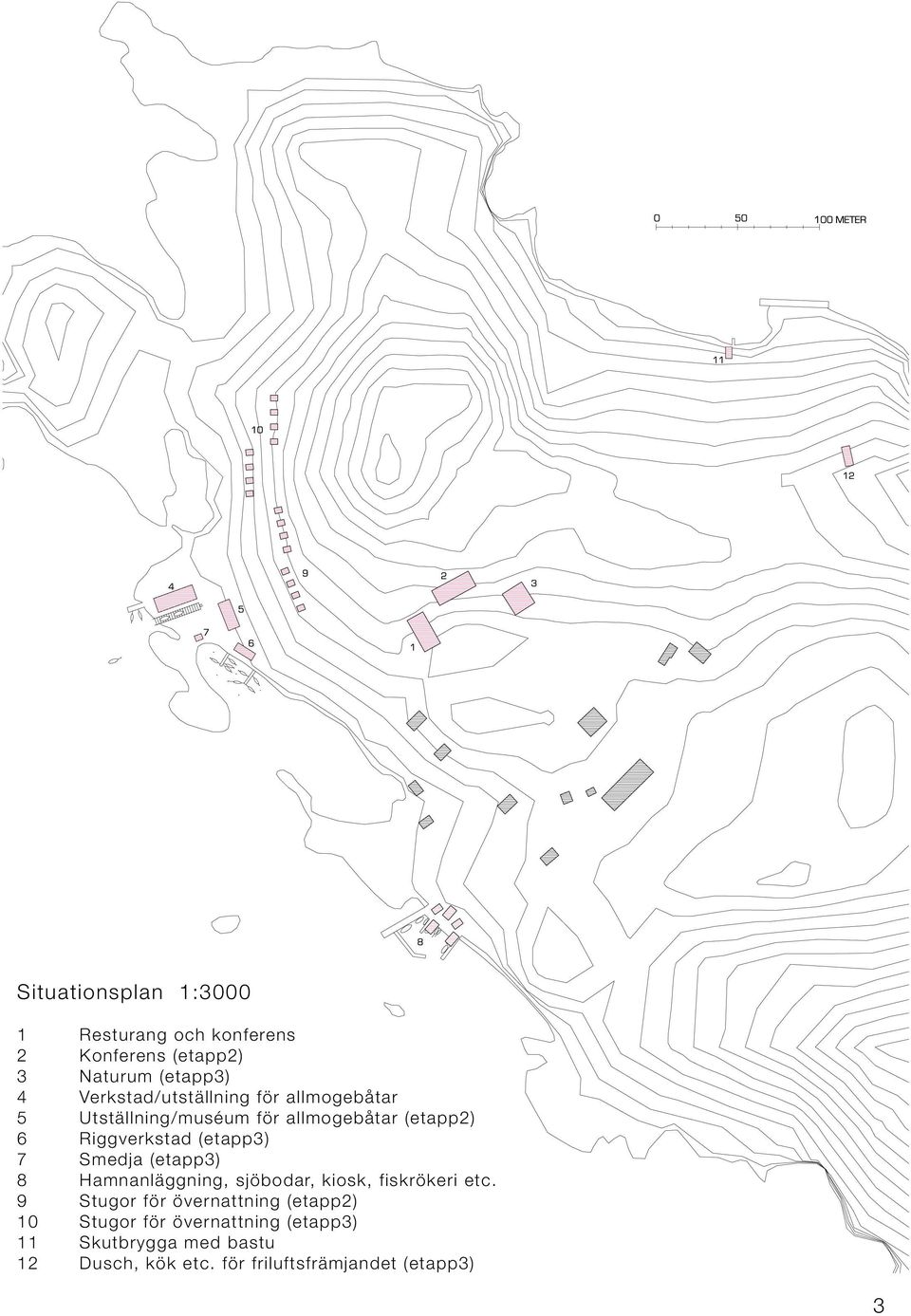 (etapp3) 7 Smedja (etapp3) 8 Hamnanläggning, sjöbodar, kiosk, fiskrökeri etc.