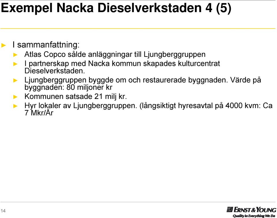 Ljungberggruppen byggde om och restaurerade byggnaden.