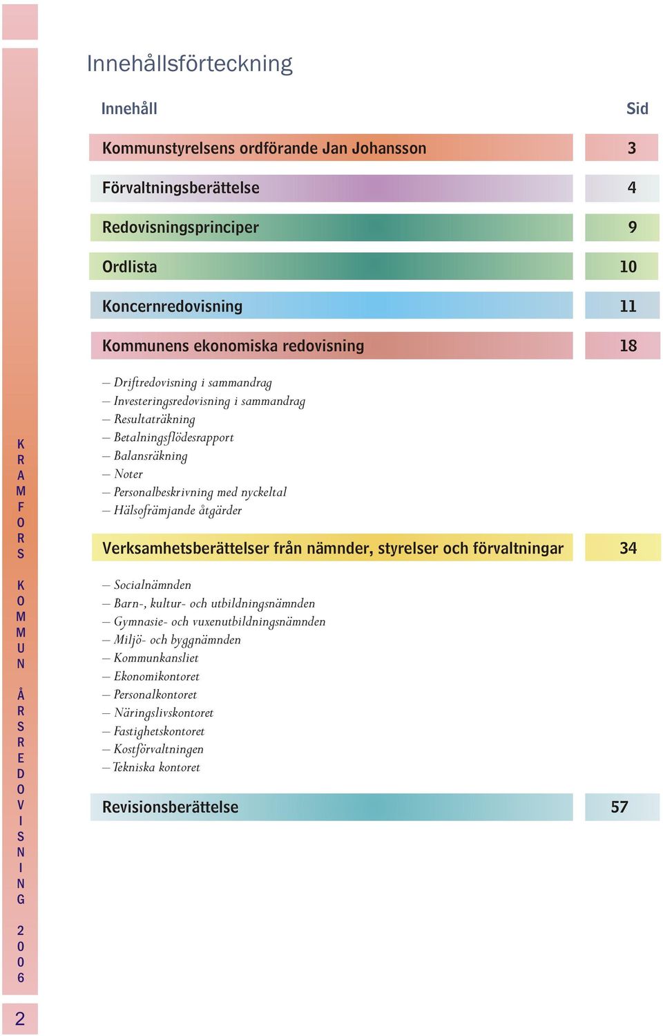 med nyckeltal Hälsofrämjande åtgärder erksamhetsberättelser från nämnder, styrelser och förvaltningar 34 ocialnämnden Barn-, kultur- och utbildningsnämnden ymnasie- och