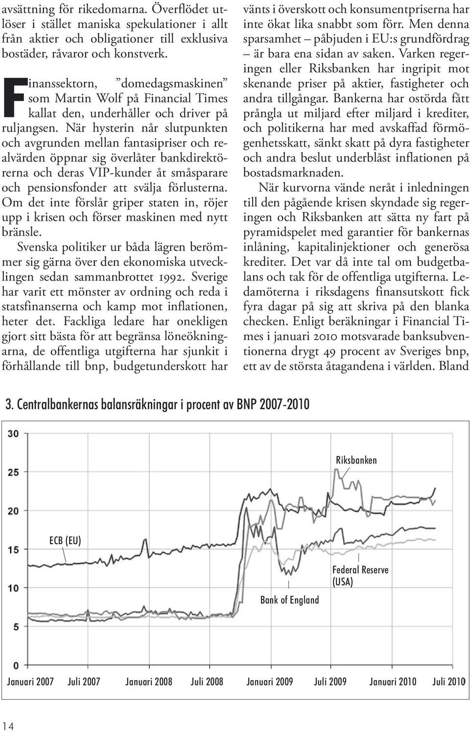 När hysterin når slutpunkten och avgrunden mellan fantasipriser och realvärden öppnar sig överlåter bankdirektörerna och deras VIP-kunder åt småsparare och pensionsfonder att svälja förlusterna.