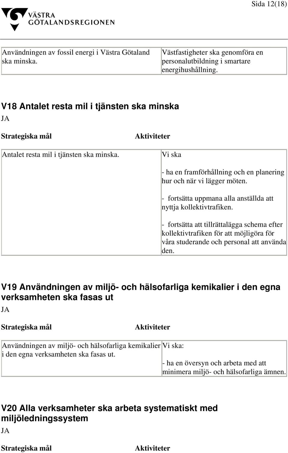 - fortsätta uppmana alla anställda att nyttja kollektivtrafiken. - fortsätta att tillrättalägga schema efter kollektivtrafiken för att möjligöra för våra studerande och personal att använda den.