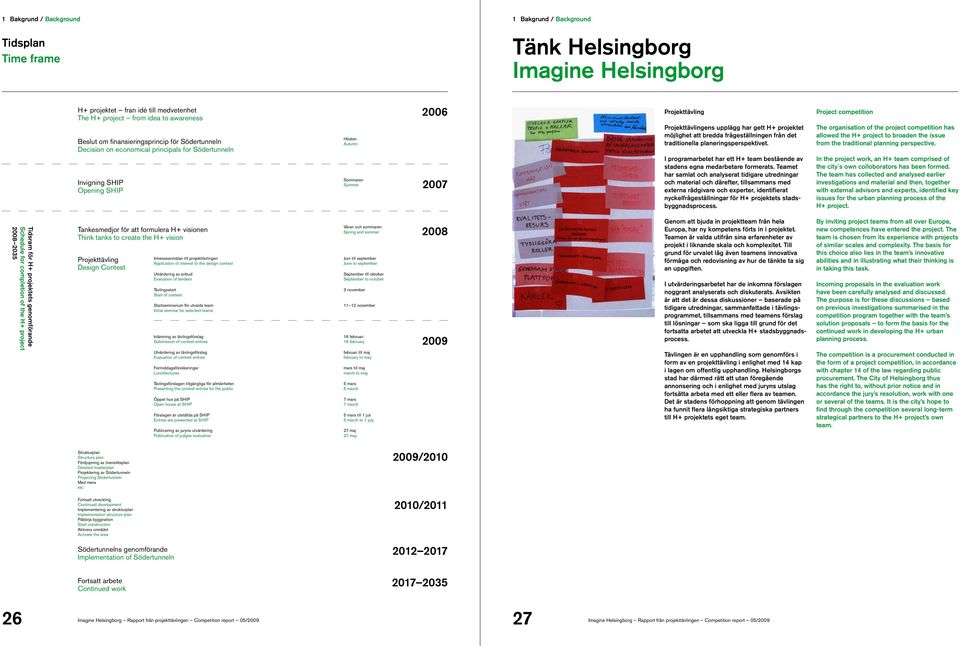 har gett H+ projektet möjlighet att bredda frågeställningen från det traditionella planeringsperspektivet. I programarbetet har ett H+ team bestående av stadens egna medarbetare formerats.