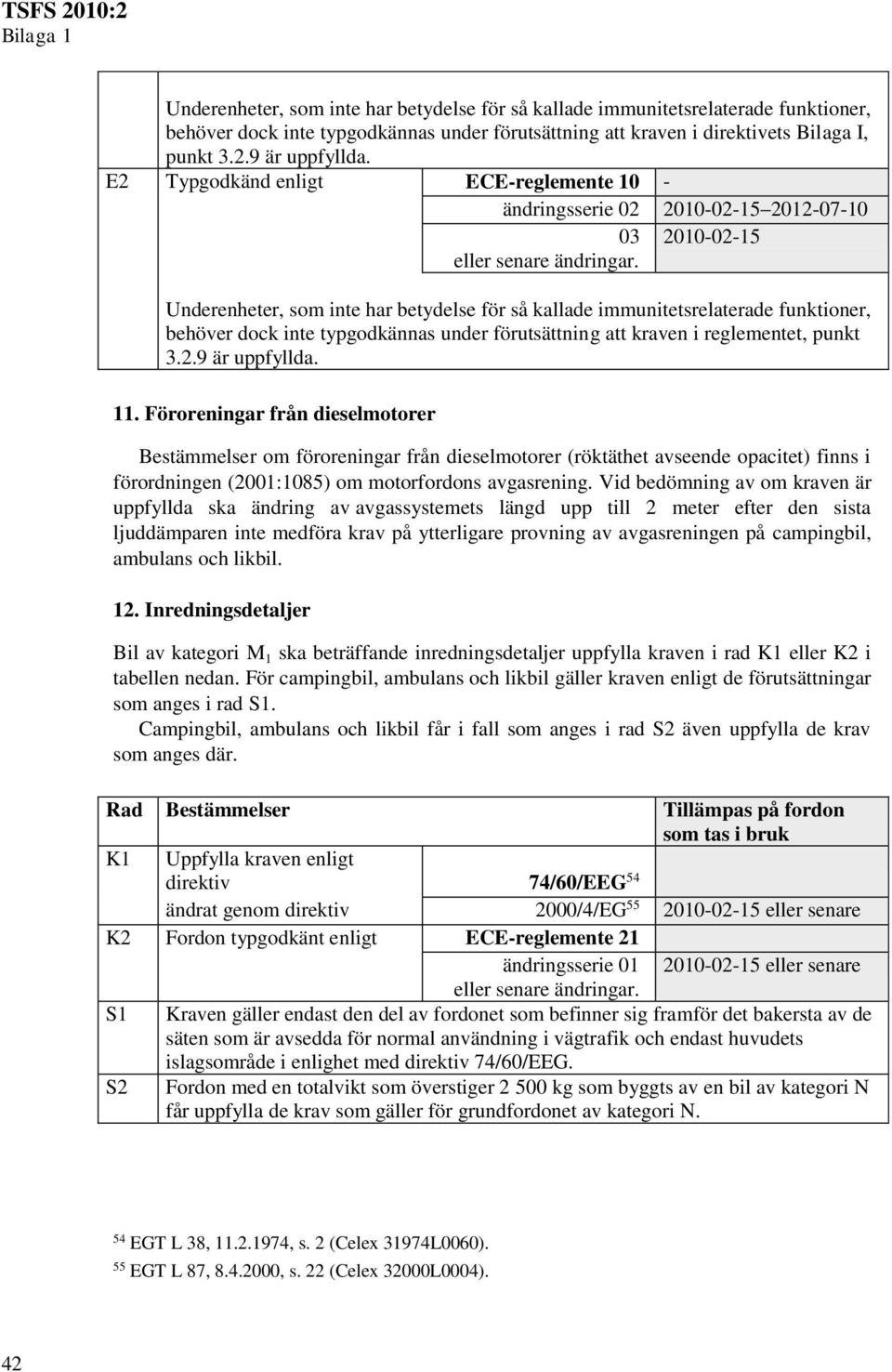 typgodkännas under förutsättning att kraven i reglementet, punkt 3.2.9 är uppfyllda. 11.