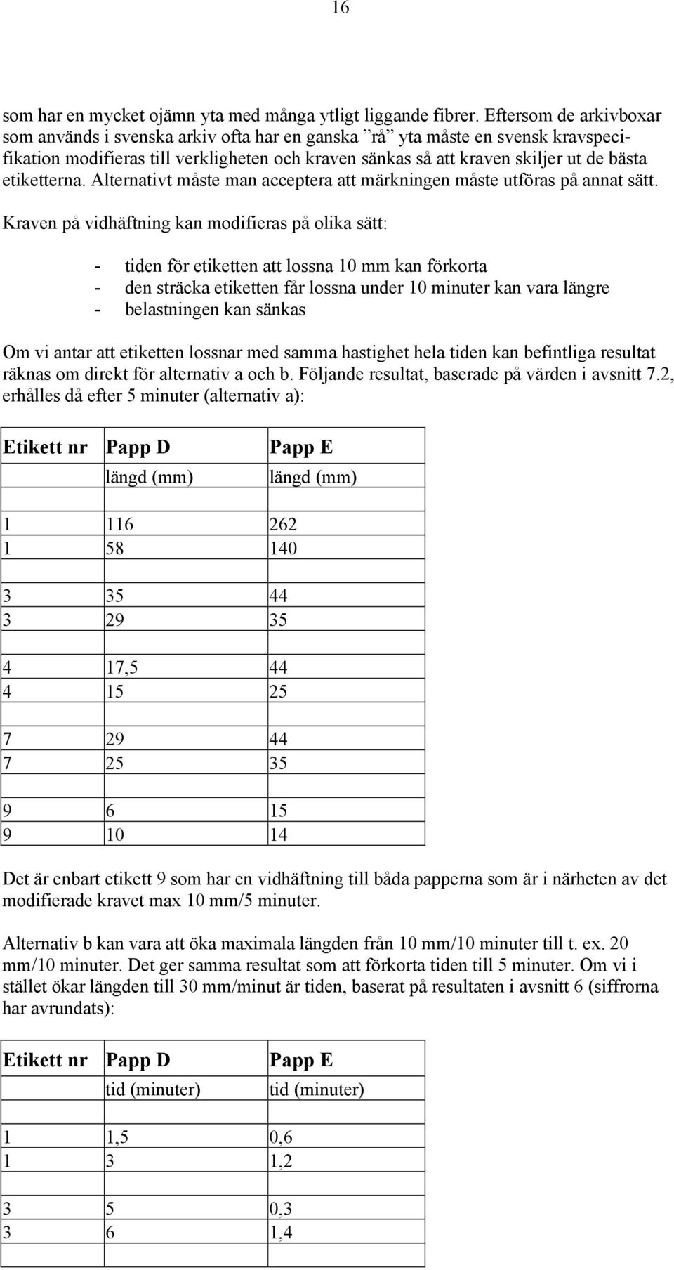 etiketterna. Alternativt måste man acceptera att märkningen måste utföras på annat sätt.