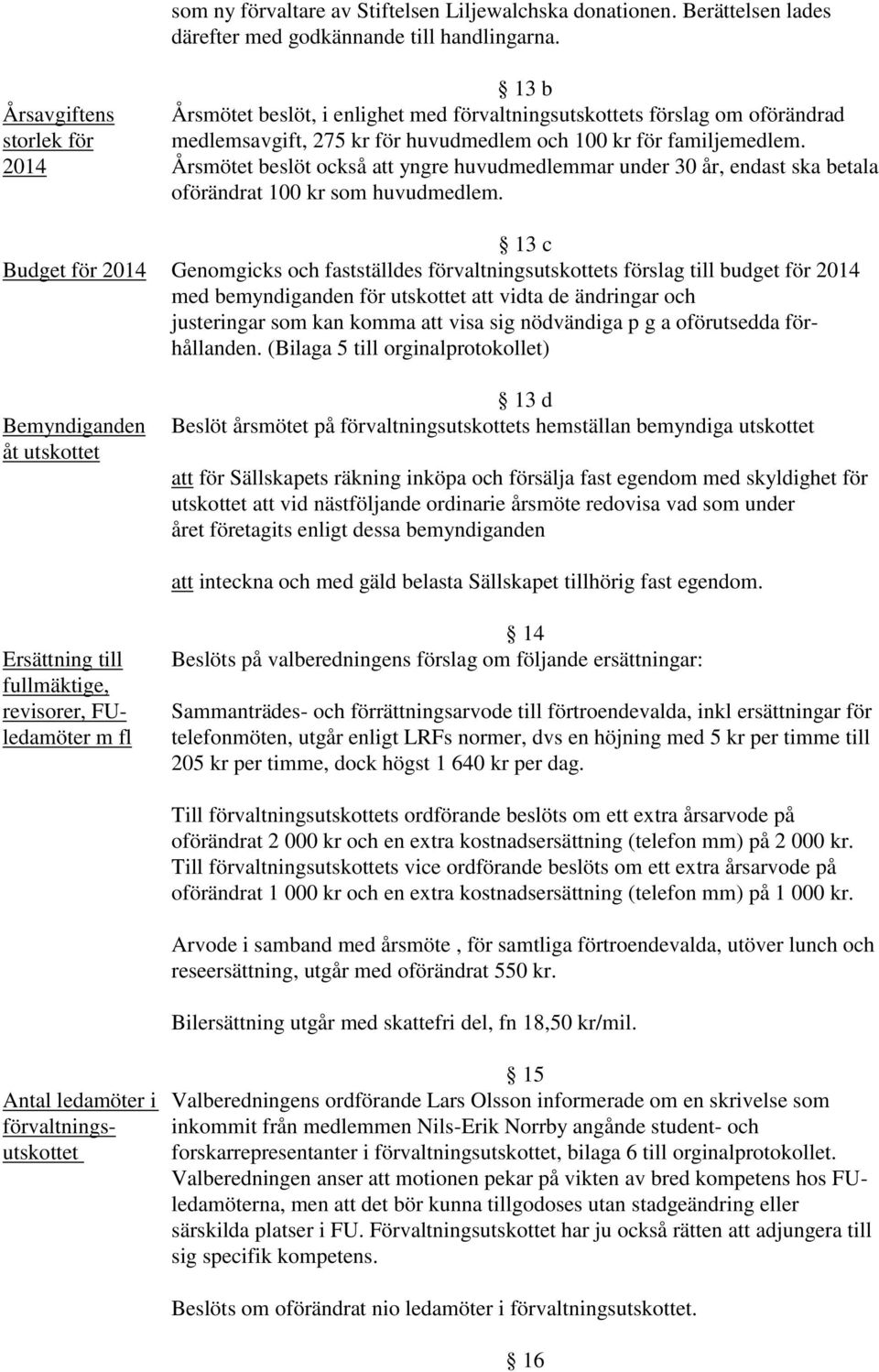 100 kr för familjemedlem. Årsmötet beslöt också att yngre huvudmedlemmar under 30 år, endast ska betala oförändrat 100 kr som huvudmedlem.