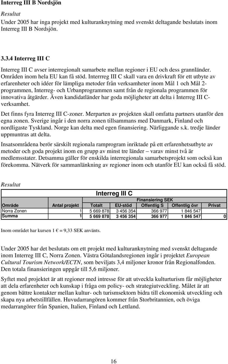 Interrreg III C skall vara en drivkraft för ett utbyte av erfarenheter och idéer för lämpliga metoder från verksamheter inom Mål och Mål 2- programmen, Interreg- och Urbanprogrammen samt från de