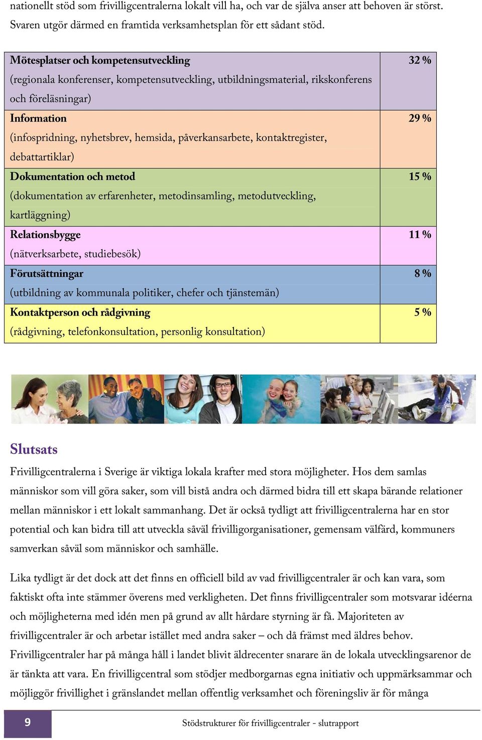 påverkansarbete, kontaktregister, debattartiklar) Dokumentation och metod (dokumentation av erfarenheter, metodinsamling, metodutveckling, kartläggning) Relationsbygge (nätverksarbete, studiebesök)
