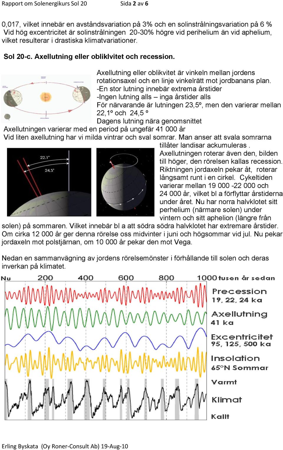 Axellutning eller oblikvitet är vinkeln mellan jordens rotationsaxel och en linje vinkelrätt mot jordbanans plan.