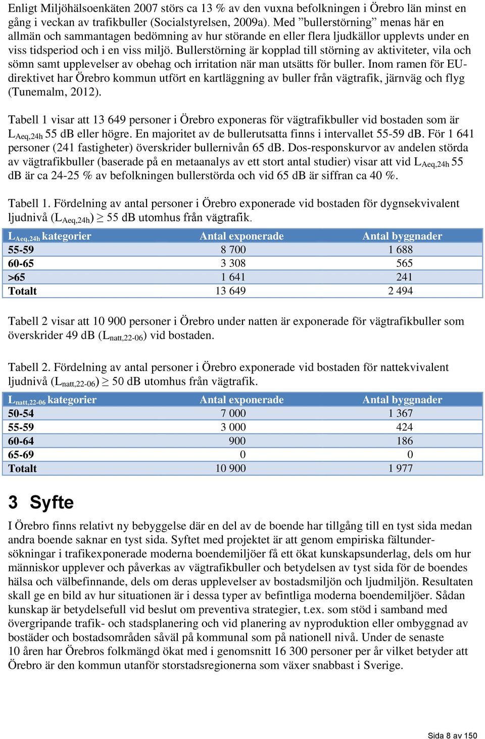 Bullerstörning är kopplad till störning av aktiviteter, vila och sömn samt upplevelser av obehag och irritation när man utsätts för buller.