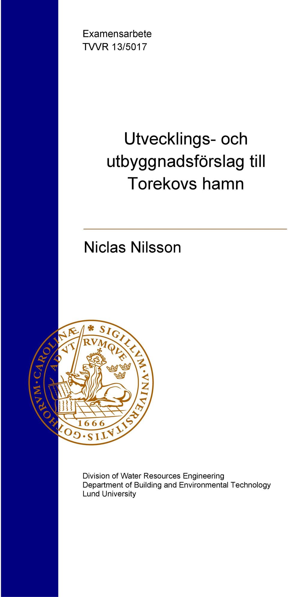 Nilsson Division of Water Resources Engineering