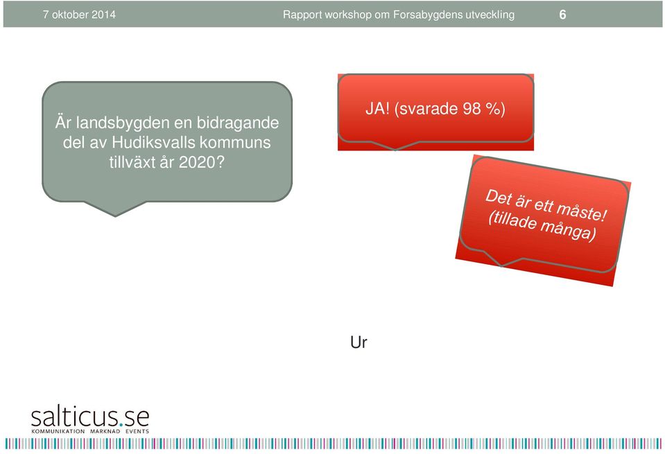 (svarade 98 %) Vad krävs för att det ska bli så?