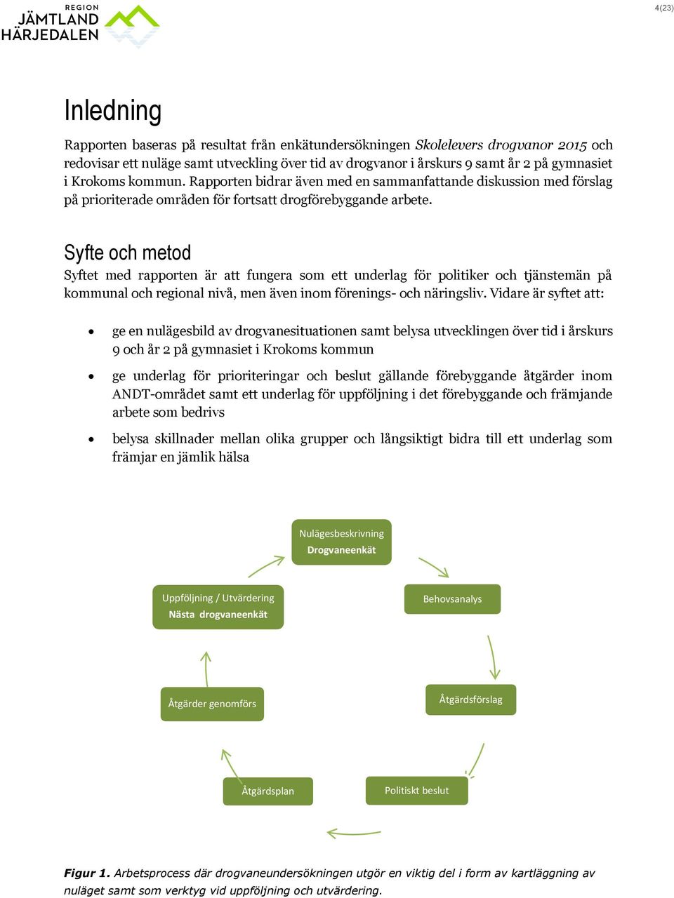 Syfte och metod Syftet med rapporten är att fungera som ett underlag för politiker och tjänstemän på kommunal och regional nivå, men även inom förenings- och näringsliv.