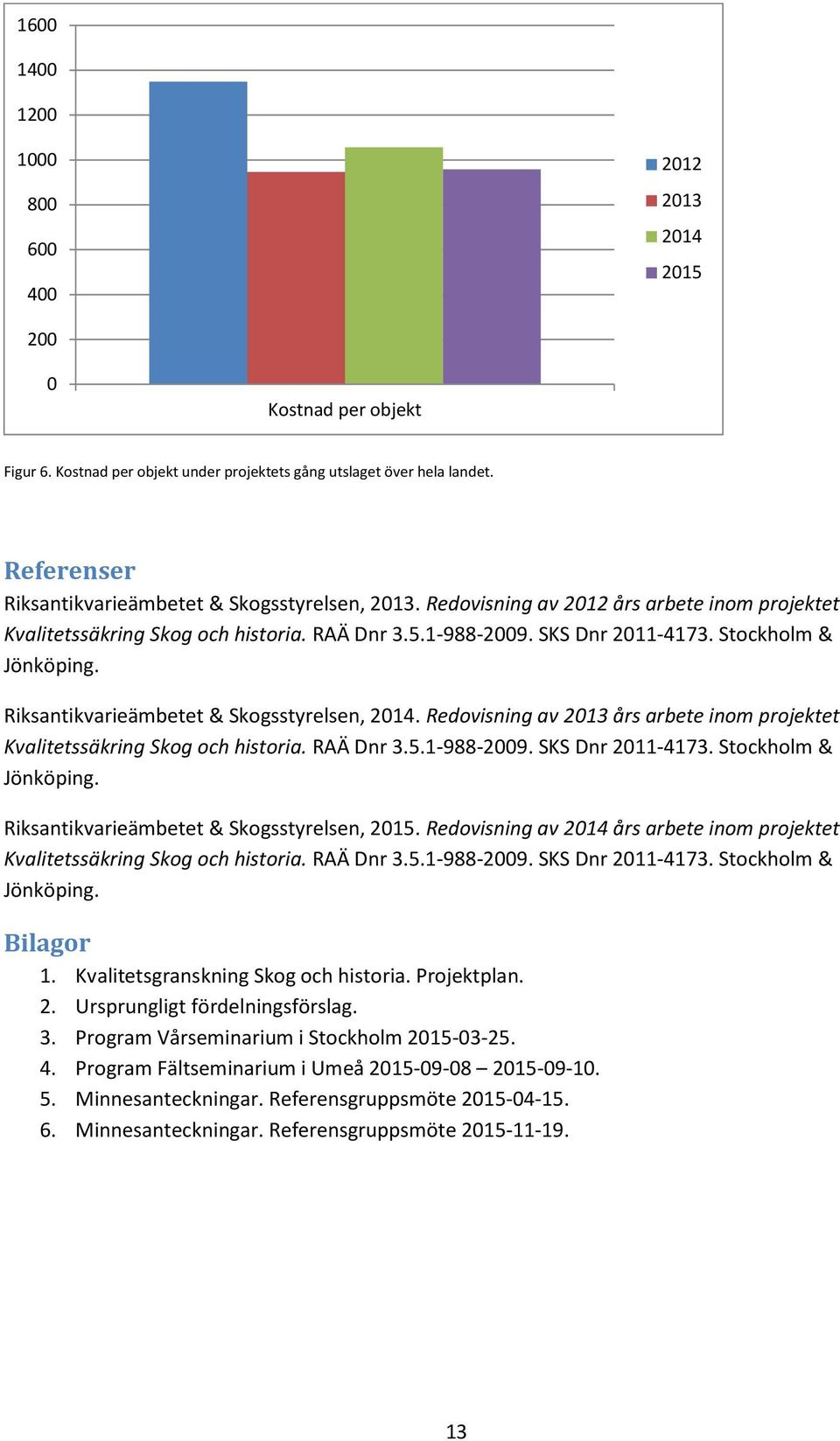 Stockholm & Jönköping. Riksantikvarieämbetet & Skogsstyrelsen, 2014. Redovisning av 2013 års arbete inom projektet Kvalitetssäkring Skog och historia. RAÄ Dnr 3.5.1 988 2009. SKS Dnr 2011 4173.