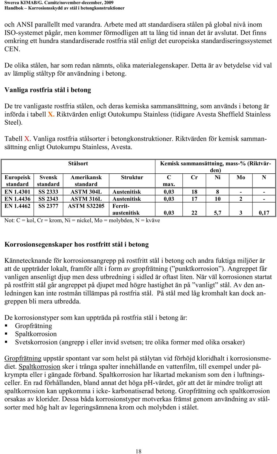 Detta är av betydelse vid val av lämplig ståltyp för användning i betong.