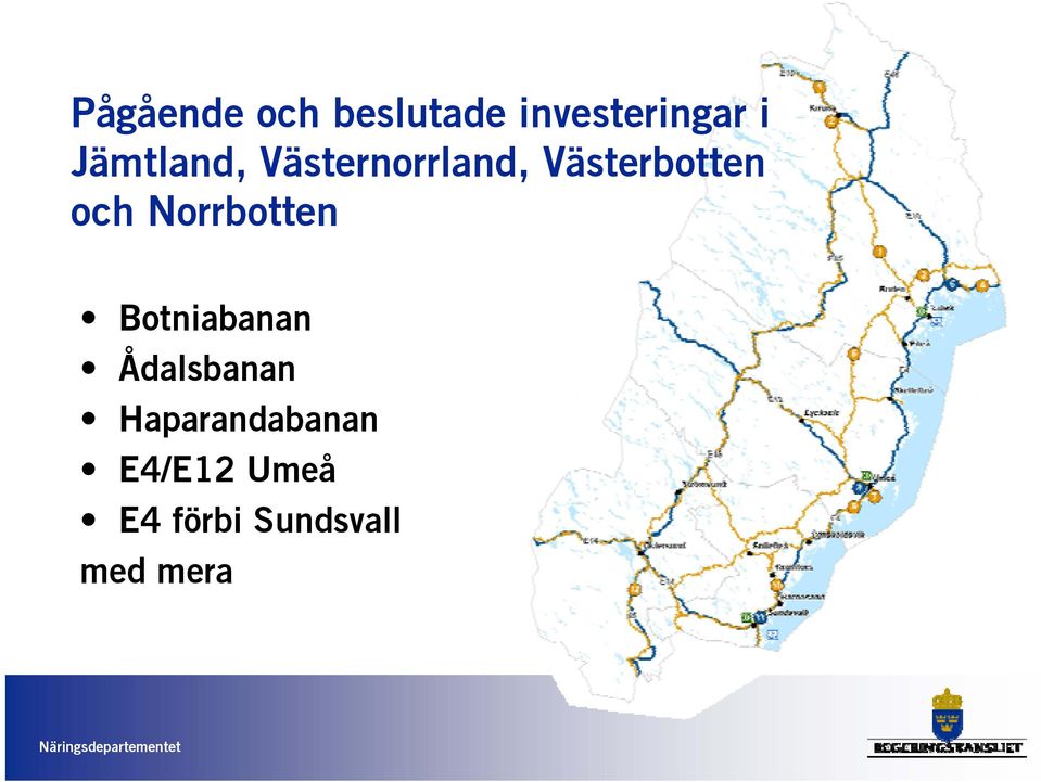 Norrbotten Botniabanan Ådalsbanan