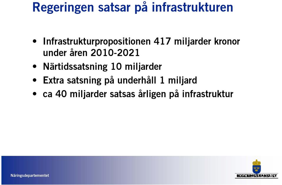 åren 2010-2021 Närtidssatsning 10 miljarder Extra