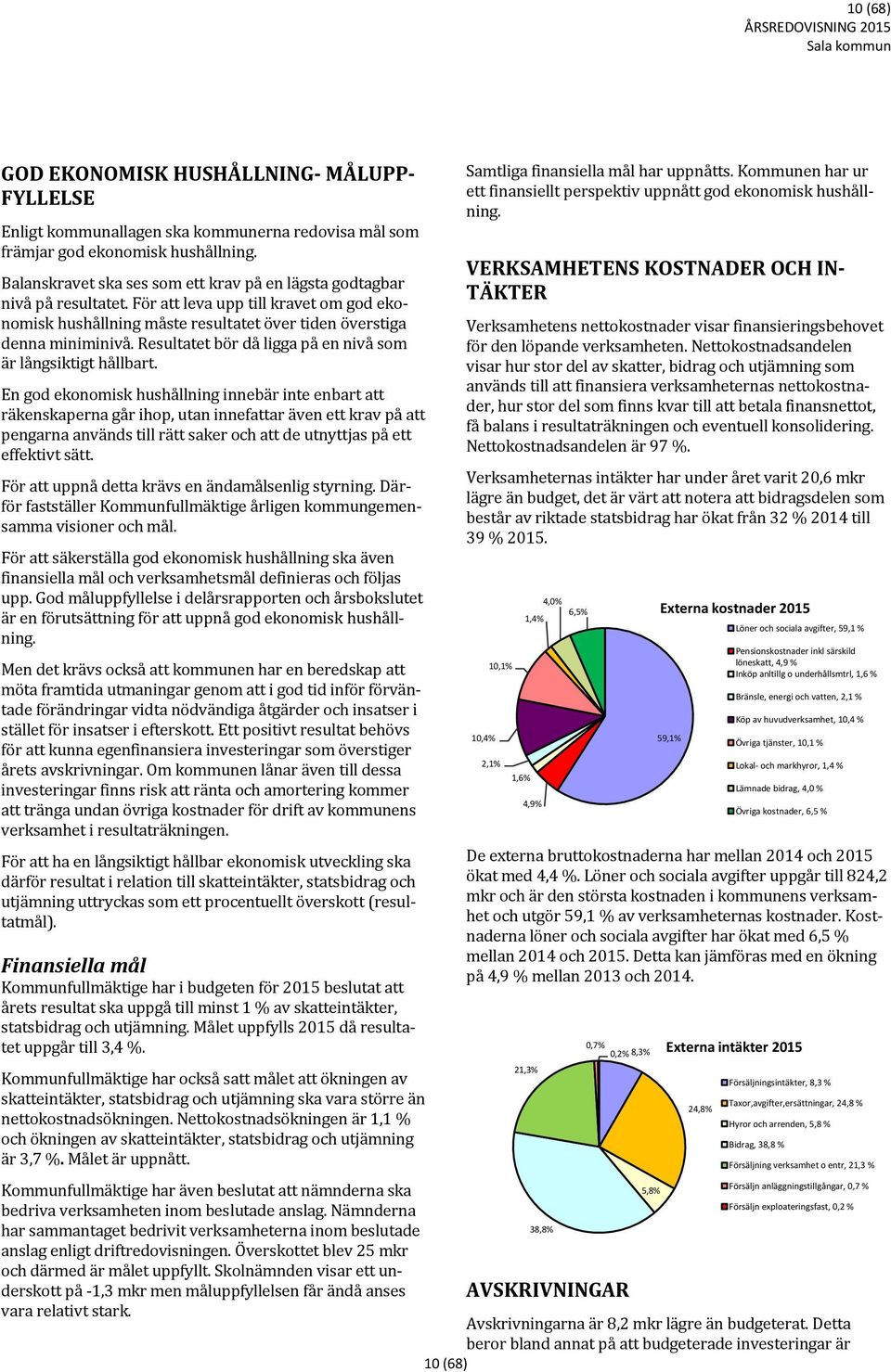 Resultatet bör då ligga på en nivå som är långsiktigt hållbart.