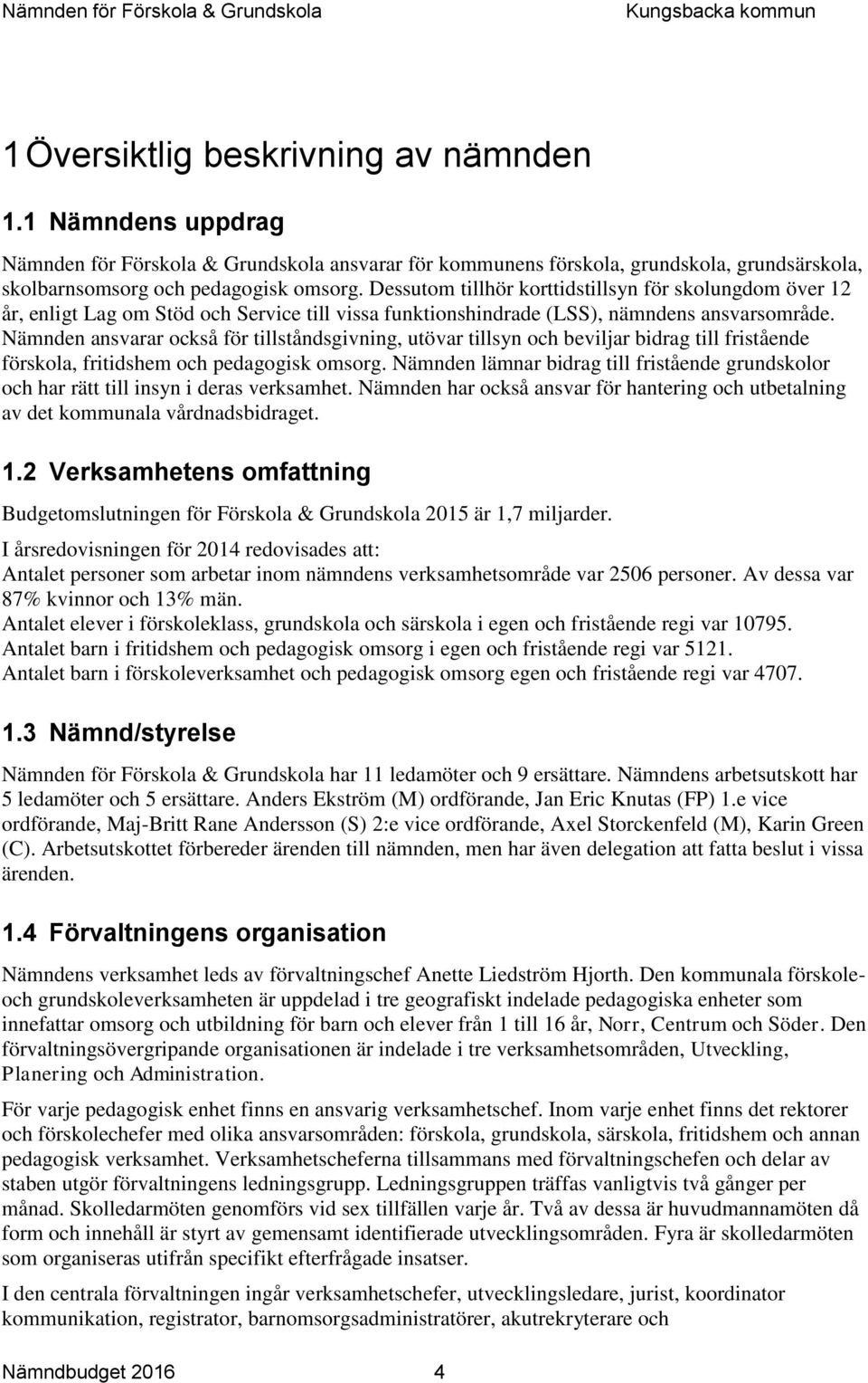 Nämnden ansvarar också för tillståndsgivning, utövar tillsyn och beviljar bidrag till fristående förskola, fritidshem och pedagogisk omsorg.