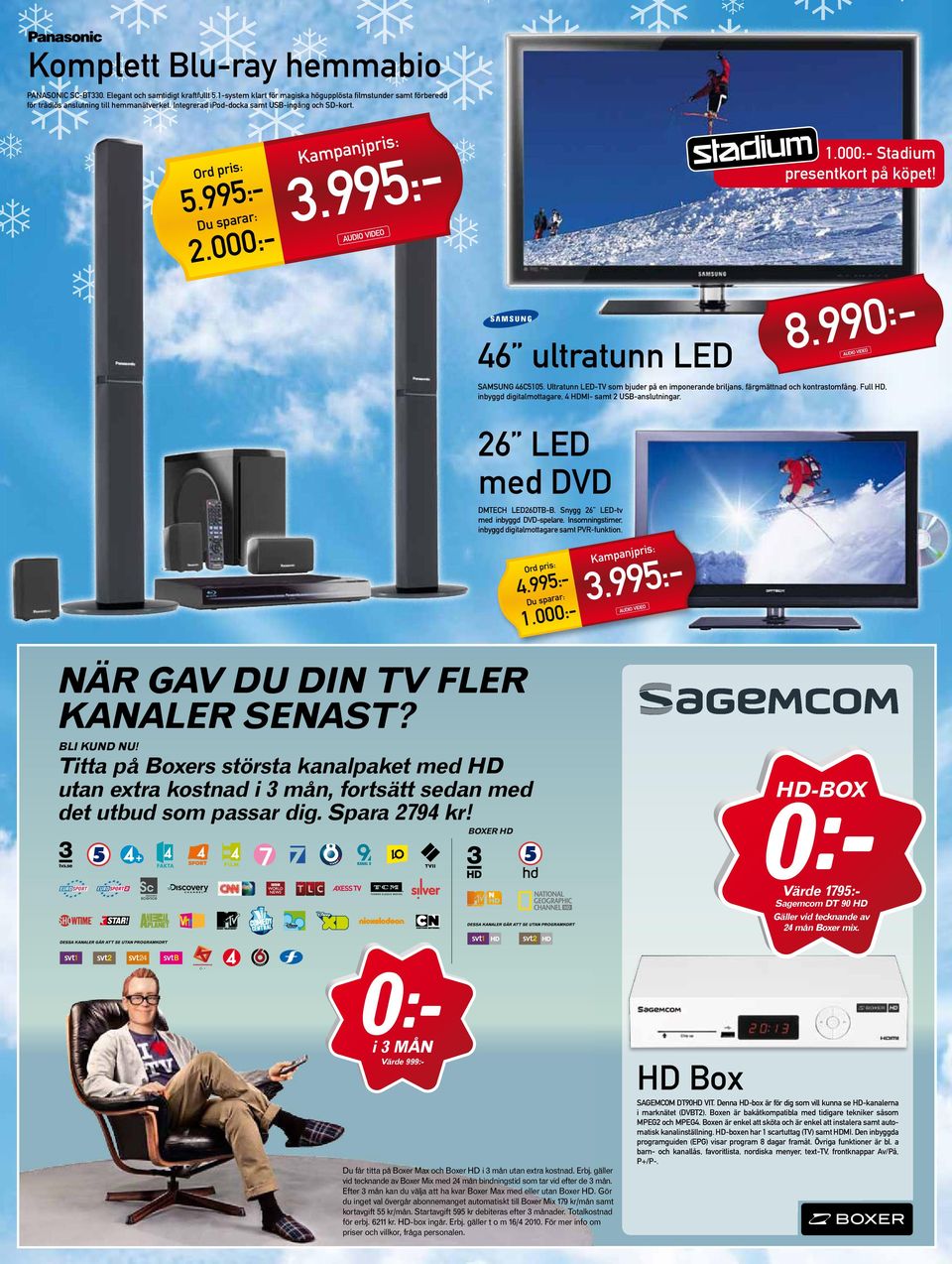 Full HD, inbygg igitalmottagare, 4 HDMi- samt 2 USB-anslutningar. 26 LED me DVD DMTECH LED26DTB-B. Snygg 26 LED-tv me inbygg DVD-spelare. insomningstimer, inbygg igitalmottagare samt PVR-funktion.