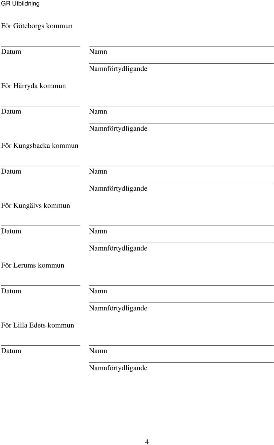 Namnförtydligande För Kungälvs kommun Datum Namn Namnförtydligande För Lerums