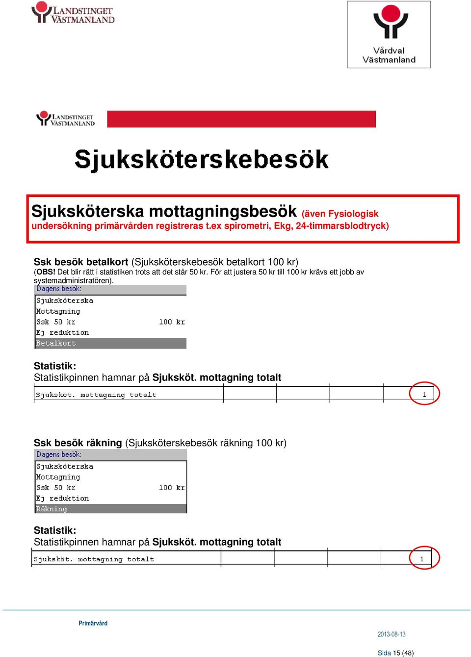 Det blir rätt i statistiken trots att det står 50 kr.