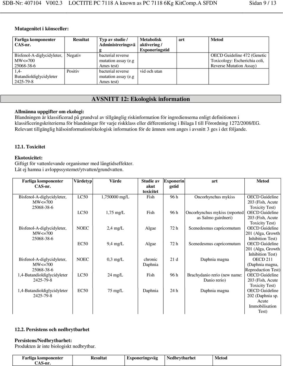 g Positiv Ames test) bacterial reverse mutation assay (e.