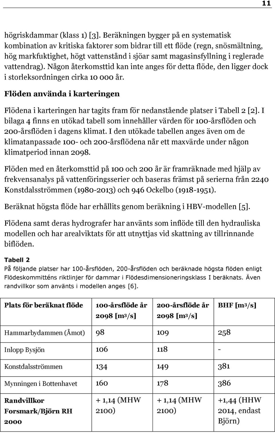 vattendrag). Någon återkomsttid kan inte anges för detta flöde, den ligger dock i storleksordningen cirka 10 000 år.