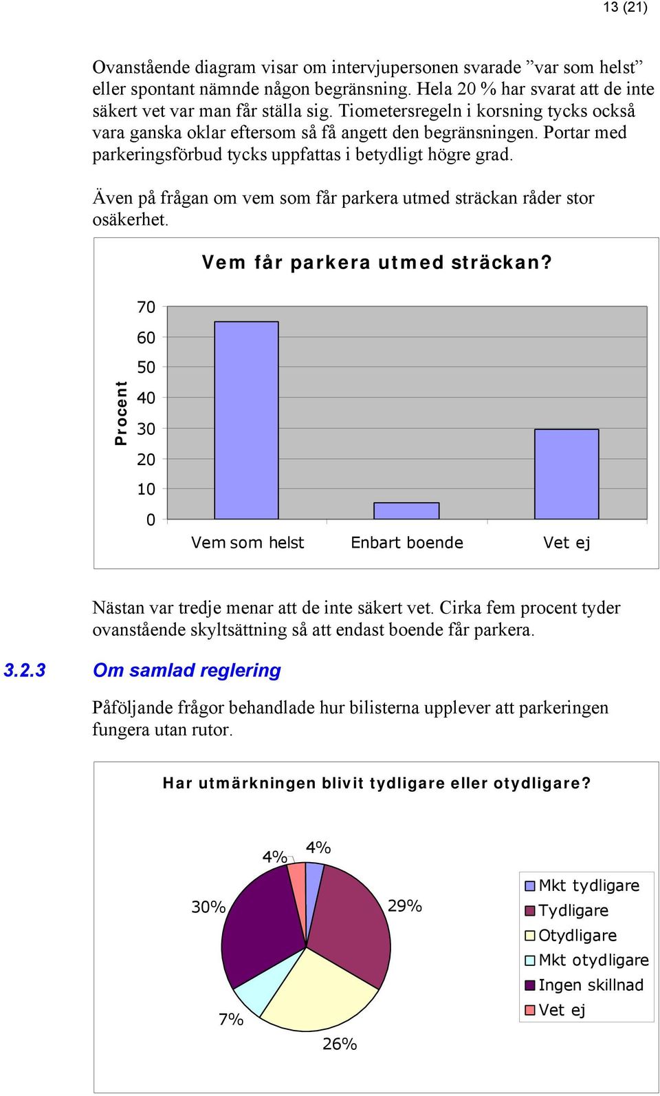 Även på frågan om vem som får parkera utmed sträckan råder stor osäkerhet. Vem får parkera utmed sträckan?