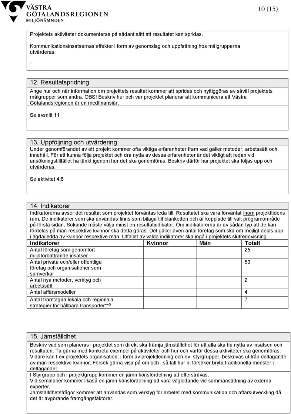 Beskriv hur och var projektet planerar att kommunicera att Västra Götalandsregionen är en medfinansiär. Se avsnitt 11 13.